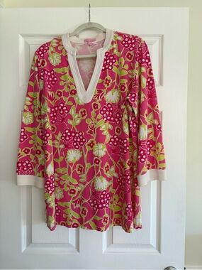 Lilly Pulitzer Pink & Green Tunic Top - Vintage “Pink Label” ~ 2005
